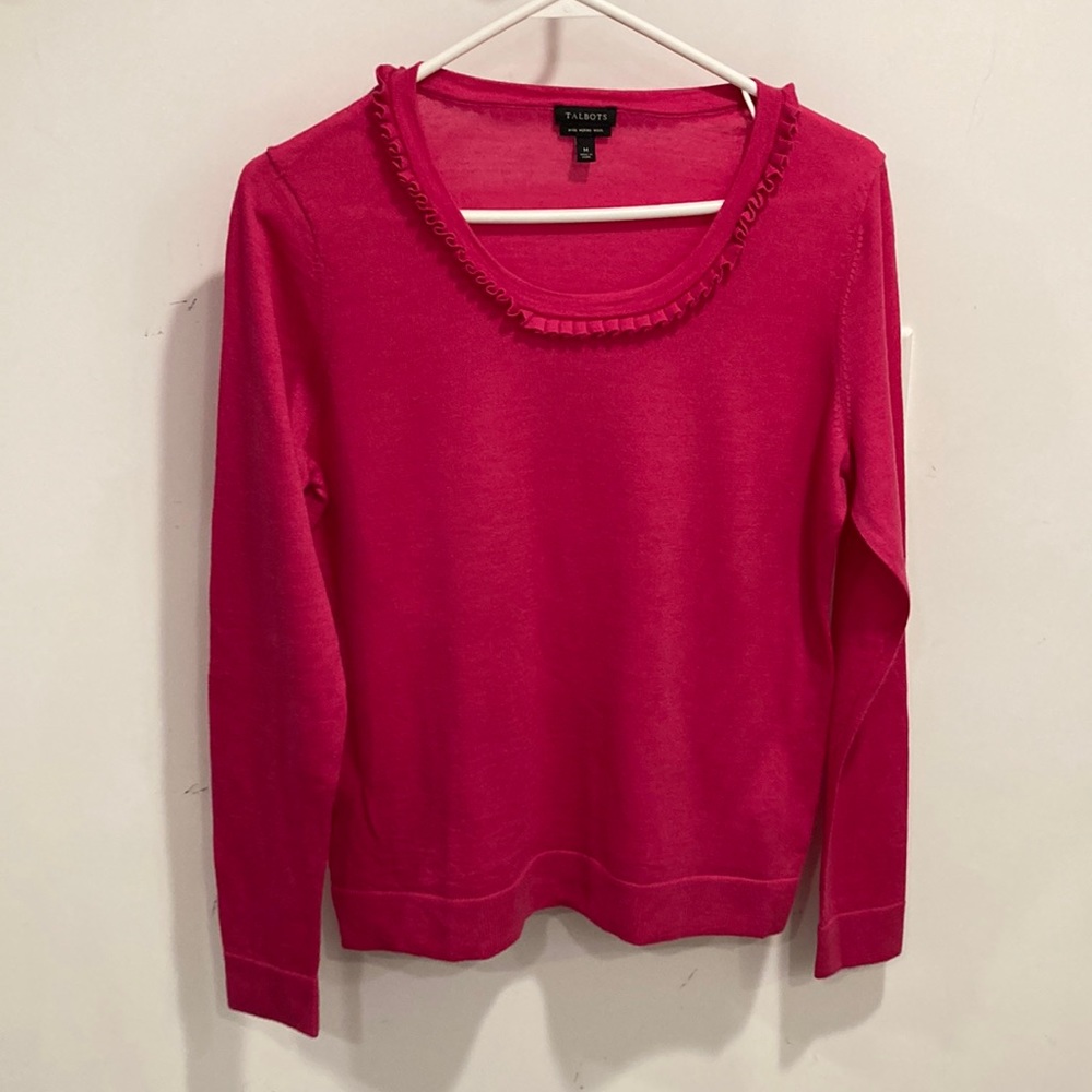 Talbots long sleeve ruffle sweater